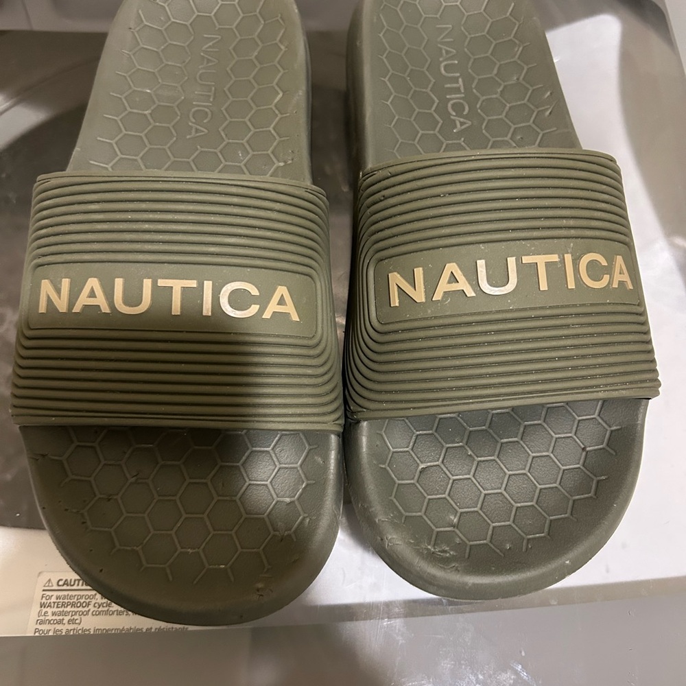 Nautica Khaki Slide Sandals